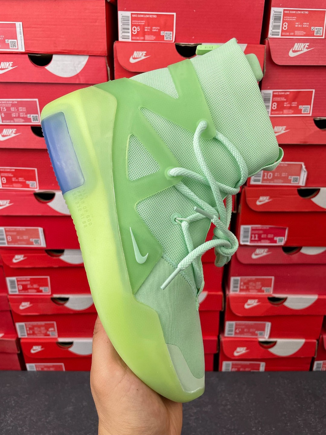 Nike Air Fear Of God 1 Frosted Spruce FOG 薄荷绿 高筒 篮球鞋 球鞋 实战鞋 运动鞋 AR4237-300