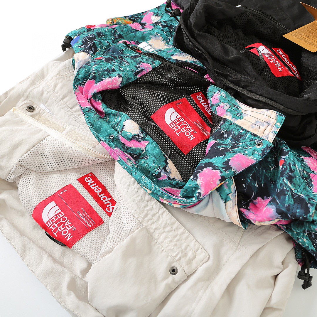 Supreme SS22 Week 16 THE NORTH FACE 联名款 Trekking Convertible Jacket 可拆卸夹克 花色 黑色 白色 连帽外套 风衣 秋冬款 男女同款 SUP-SS22-879