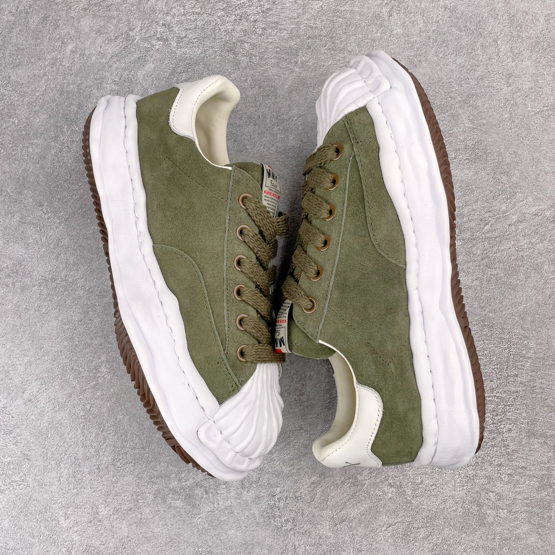 MIHARA YASUHIRO Original MMY 三原康裕 绿色 麂皮 低筒 溶胶鞋  板鞋 休闲鞋 增高鞋 男鞋 女鞋 A07FW708