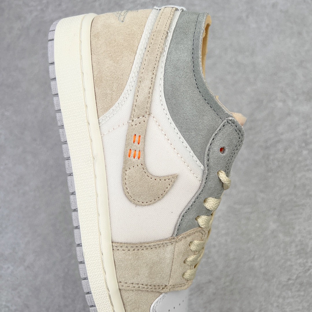 Air Jordan 1 Low AJ1 SE Craft White and Phantom 白灰 拼接 低筒 板鞋 休闲鞋 女鞋 男鞋 DN1635-100