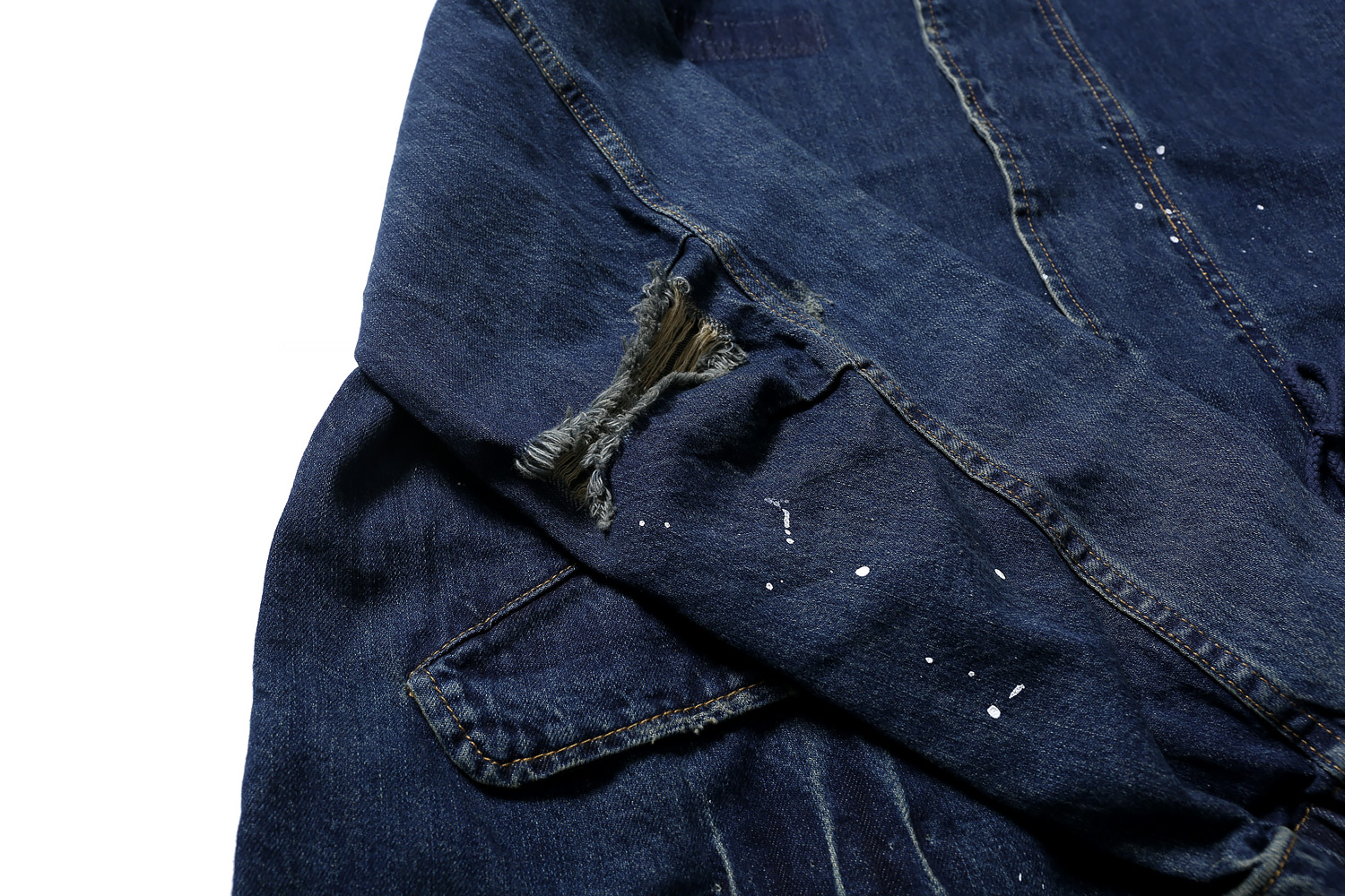 MADNESS MDNS M51  牛仔破洞 泼墨 日系 外套长袖 秋冬季 休闲 男女同款