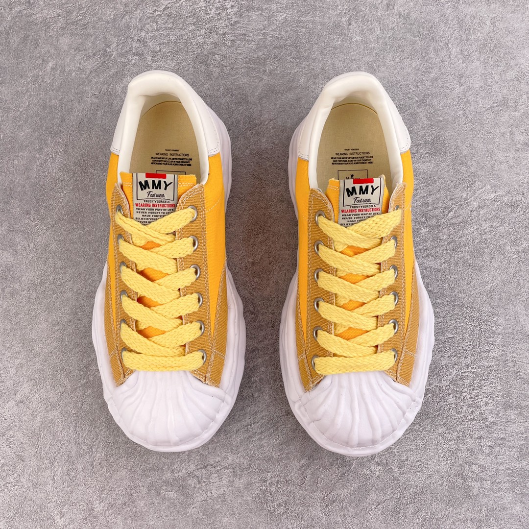 MIHARA YASUHIRO Original MMY 三原康裕 黄色 低筒 溶胶鞋 帆布鞋 板鞋 休闲鞋 增高鞋 男鞋 女鞋 A08FW731