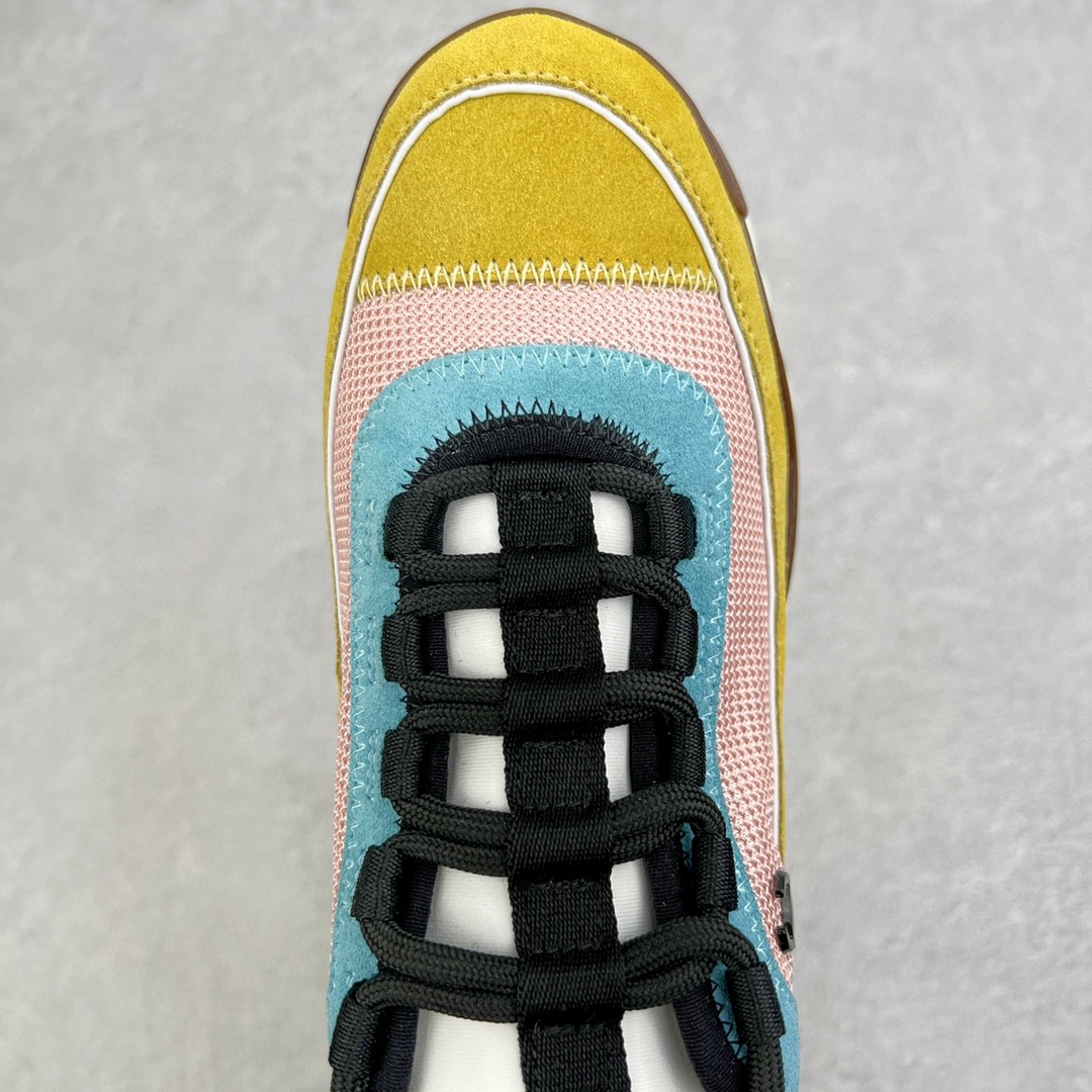 CHANEL 香奈儿 黄淡蓝 绒面 小牛皮 低筒 运动鞋 休闲鞋 跑步鞋 女鞋 G39070 Y55826 K4286