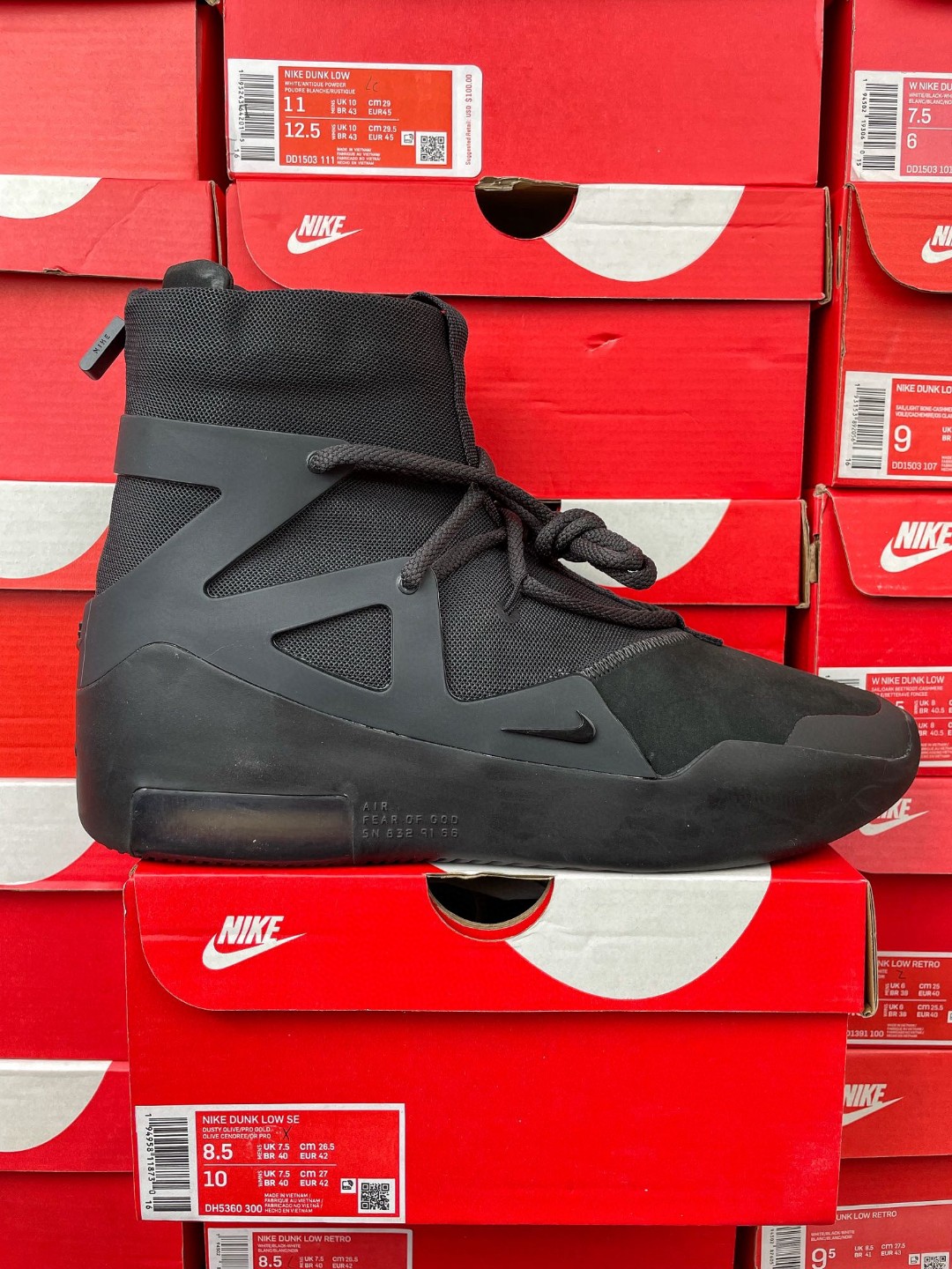 Nike Air Fear of God 1 Triple Black 黑魂 高筒 篮球鞋 球鞋 实战鞋 运动鞋 AR4237-005