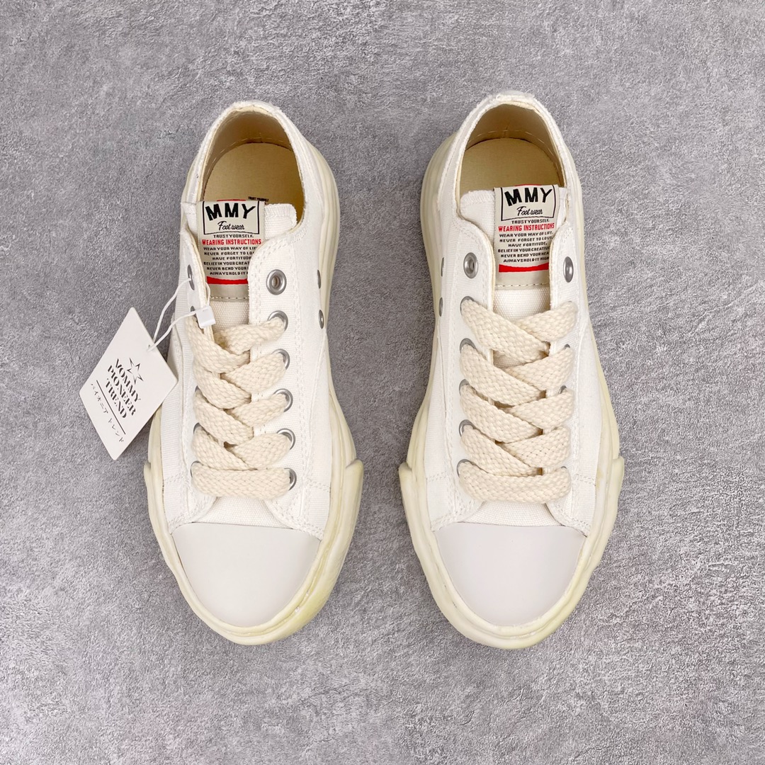 MIHARA YASUHIRO Original MMY 三原康裕 白色 水洗做旧 低筒 溶胶鞋 帆布鞋 板鞋 休闲鞋 增高鞋 男鞋 女鞋 