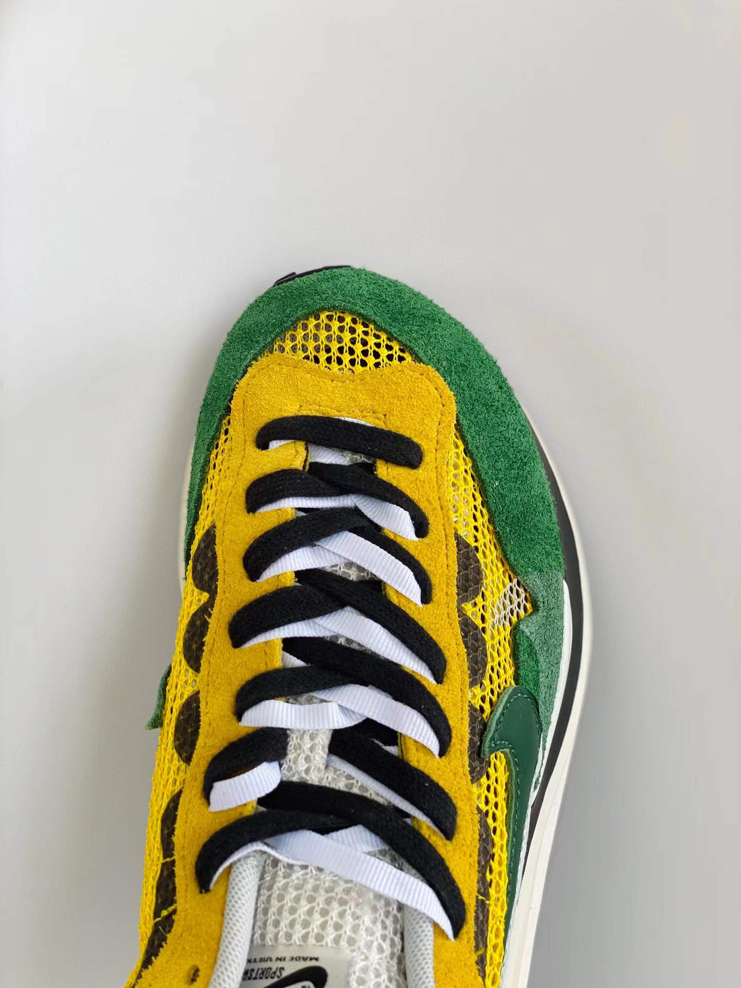 Sacai 3.0 VaporWaffle Tour Yellow 黄绿 低筒 华夫鞋 增高男女鞋 结构解构鞋 复古休闲鞋  CV1363-700