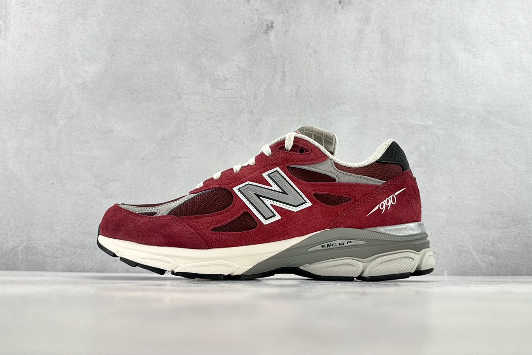 New Balance 990 V3 Teddy Made 酒红色 低筒 复古跑鞋 休闲鞋 板鞋 运动鞋 男鞋 女鞋  M990TF3