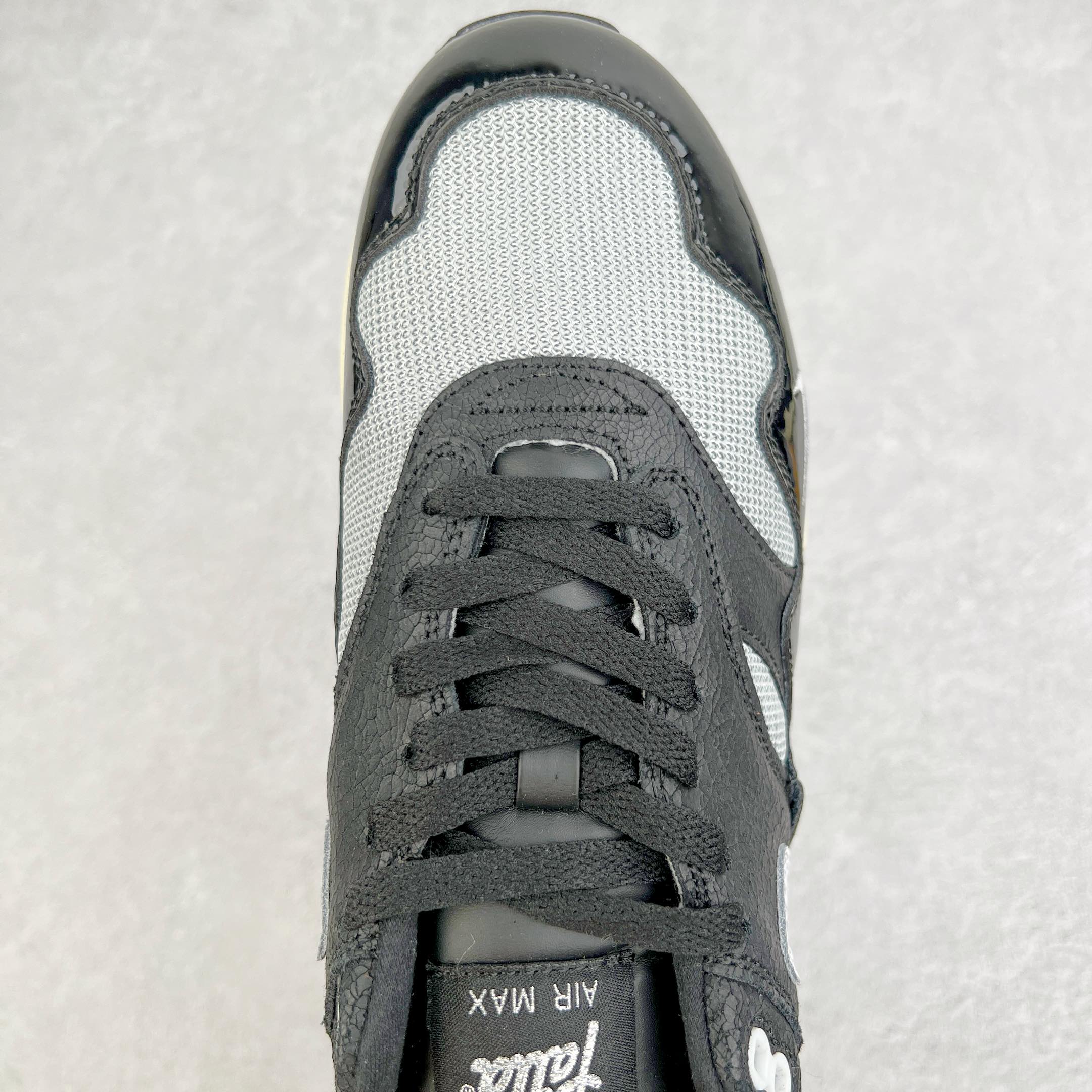 Patta Air Max 1 黑灰色 波浪纹 低筒 减震运动鞋 休闲鞋 板鞋 男鞋 女鞋 