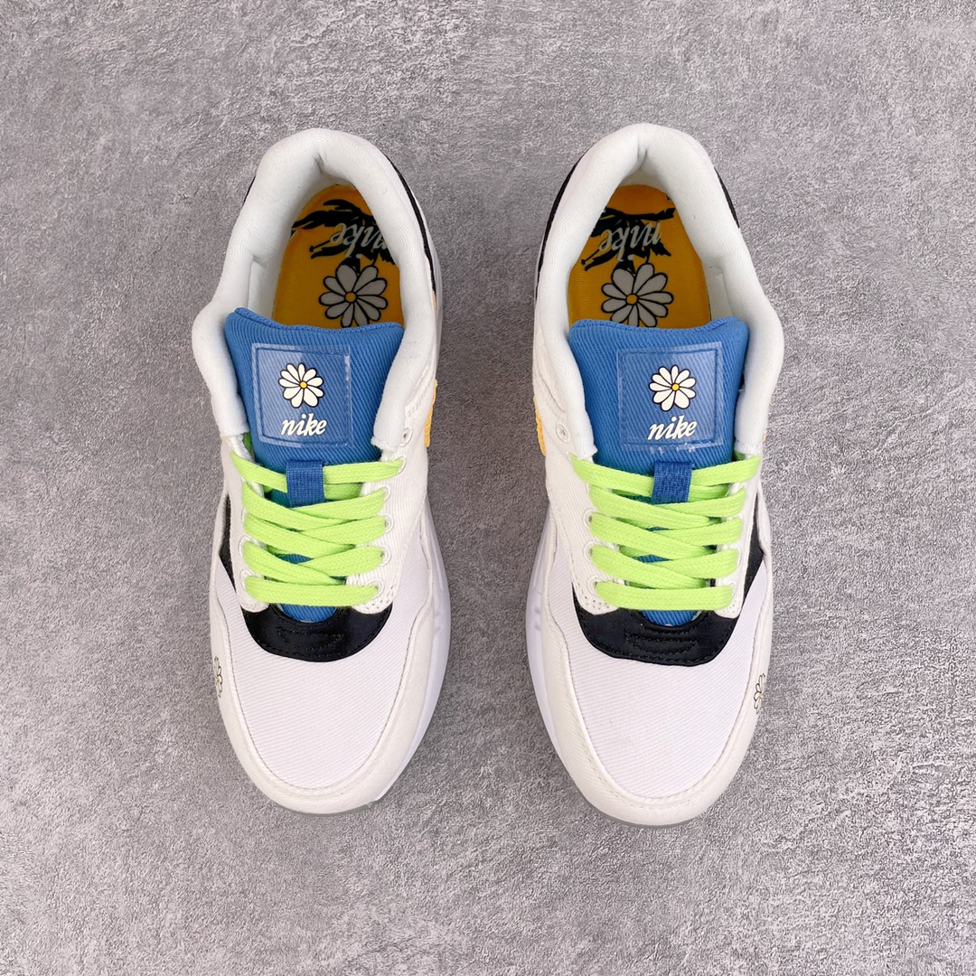 Air Max 1 Daisy Pack 小雏菊 灰白黄 低筒 减震运动鞋 休闲鞋 板鞋 男鞋 女鞋 CW6031-100