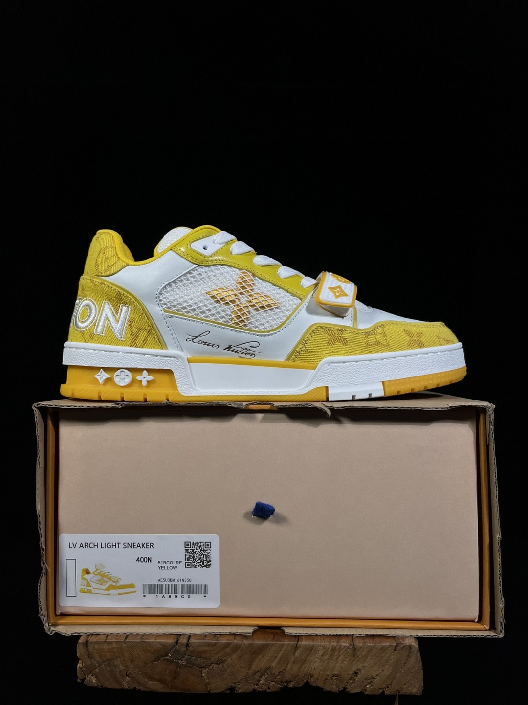 Louis Vuitton 路易威登 Trainer 魔术贴 白黄 低筒 休闲鞋 板鞋 男鞋 女鞋 1A9ZD6