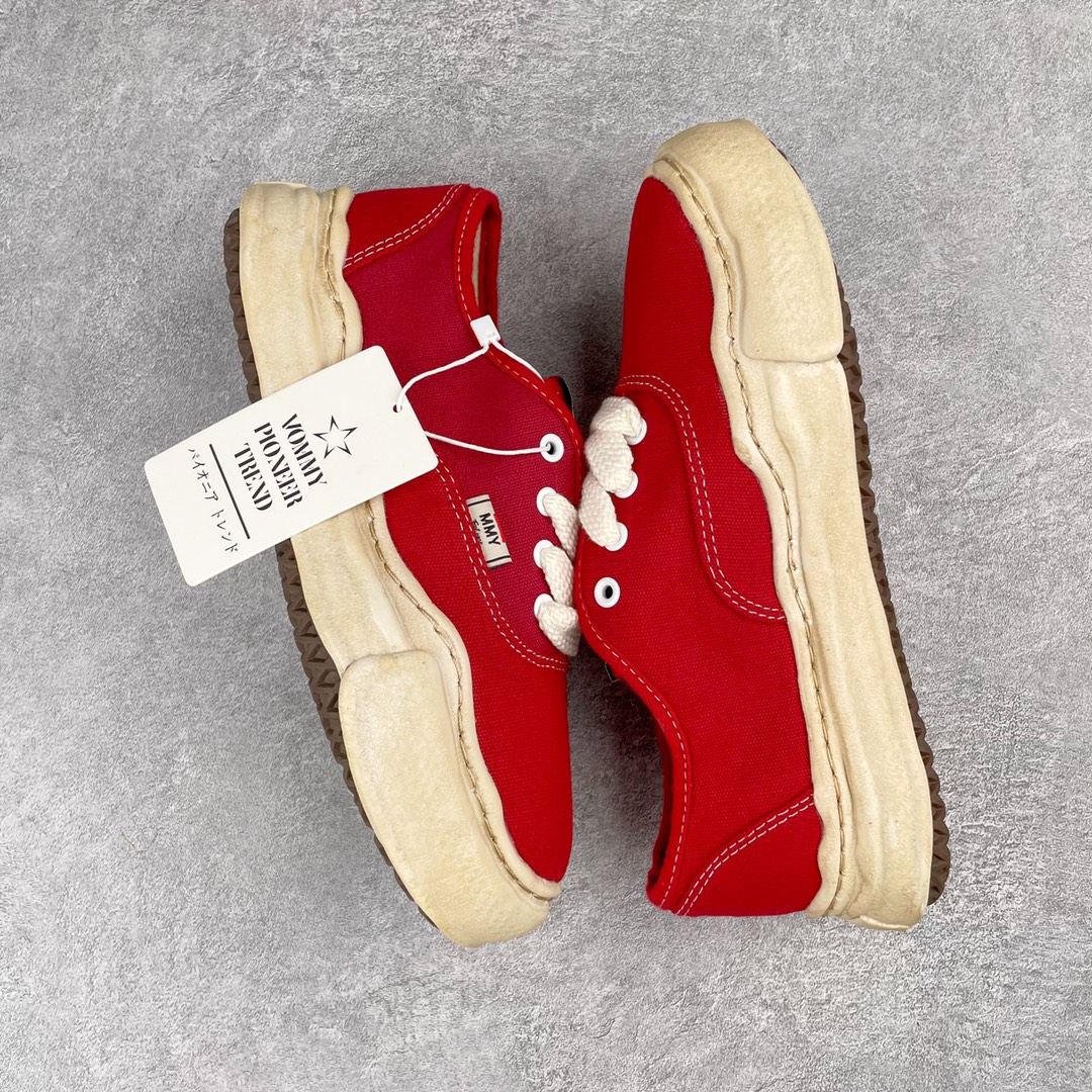 MIHARA YASUHIRO Original MMY 三原康裕 红色 水洗做旧 低筒 溶胶鞋 帆布鞋 板鞋 休闲鞋 增高鞋 男鞋 女鞋 