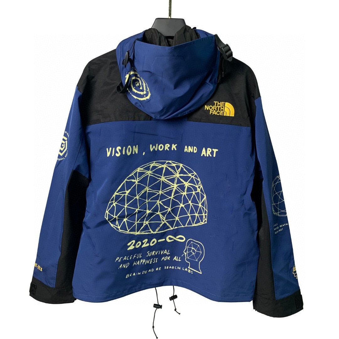 The North Face x Brain Dead 联名款 Printed Mountain Jacket 北面 脑死亡涂鸦冲锋衣 夾克 防水 防風 外套 男款 女款 NF0A4QR9JC6