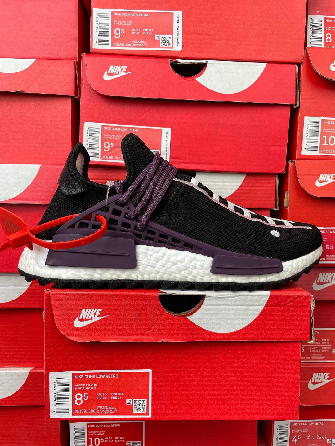 Pharrell Williams x adidas originals NMD HU Human Species Black 黑紫 菲董联名 低筒 运动鞋 休闲鞋 男鞋女鞋 