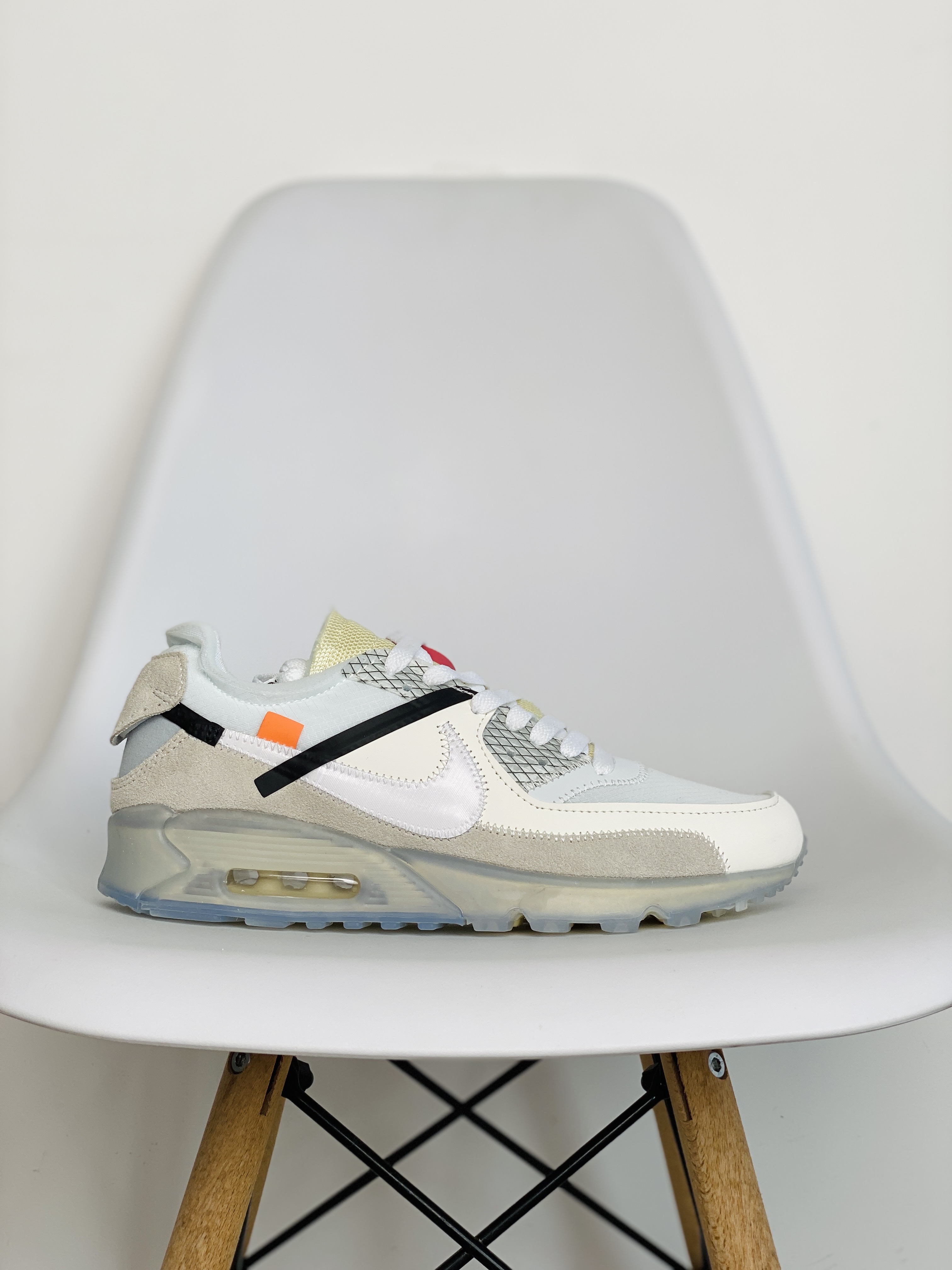 OFF-WHITE Air Max 90 THE TEN 白色 联名 低筒 气垫缓震复古 跑鞋 休闲鞋 板鞋 男鞋 女鞋 AA7293-100