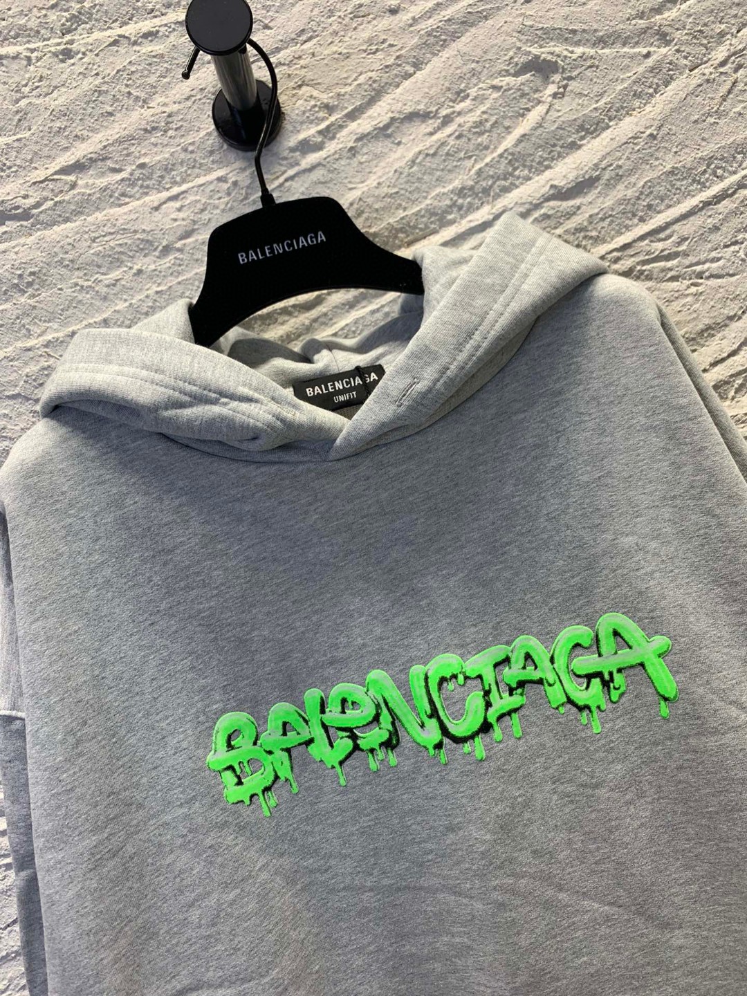 Balenciaga SS22 字母Logo 图案印花 灰色 连帽卫衣 套头卫衣 长袖 秋冬 男女同款 