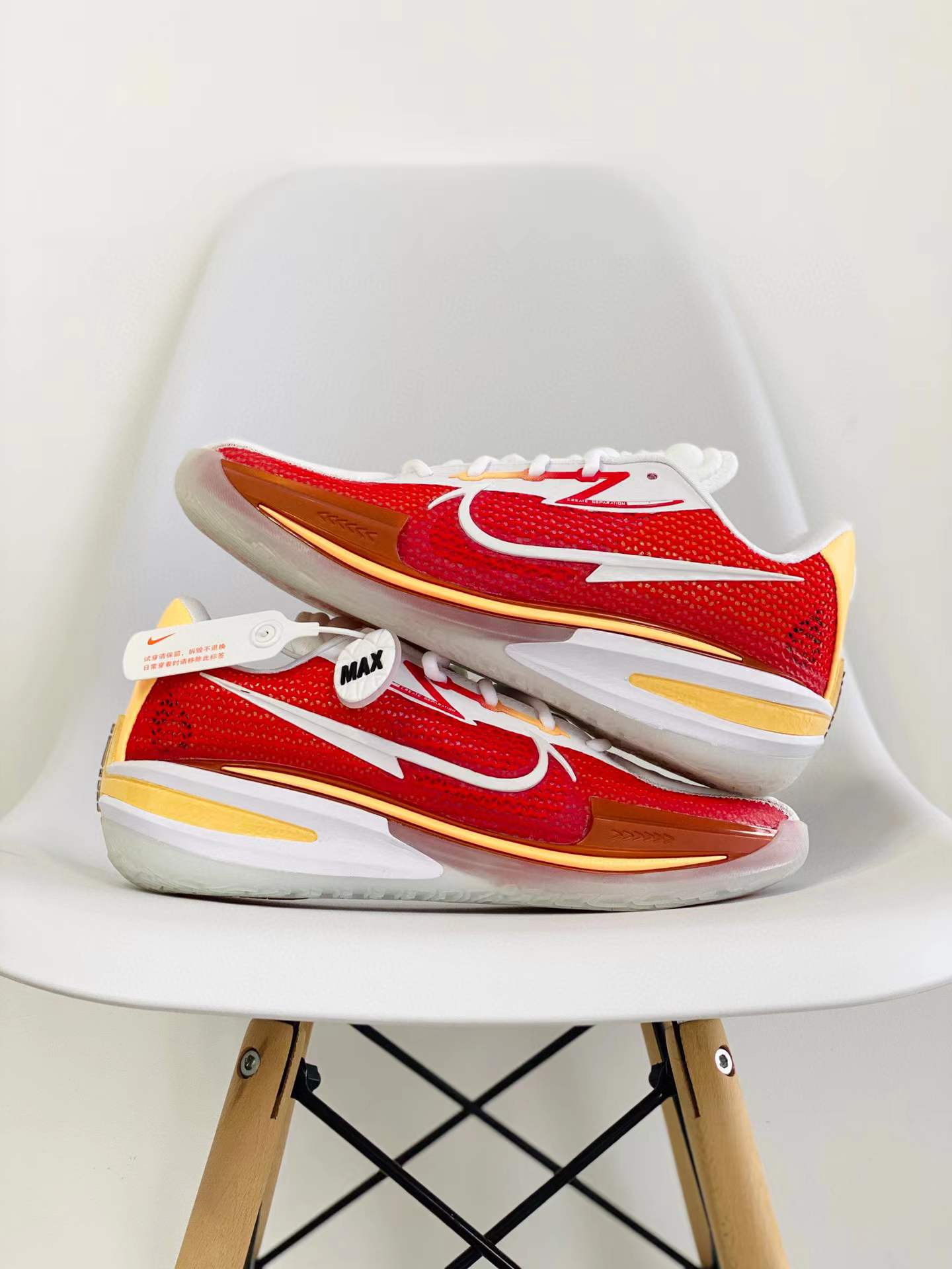 灭世纯原 Zoom GT Cut 白红 低筒 篮球鞋 球鞋 实战鞋 全掌气垫 TPU抗扭 男鞋 CZ0176-100