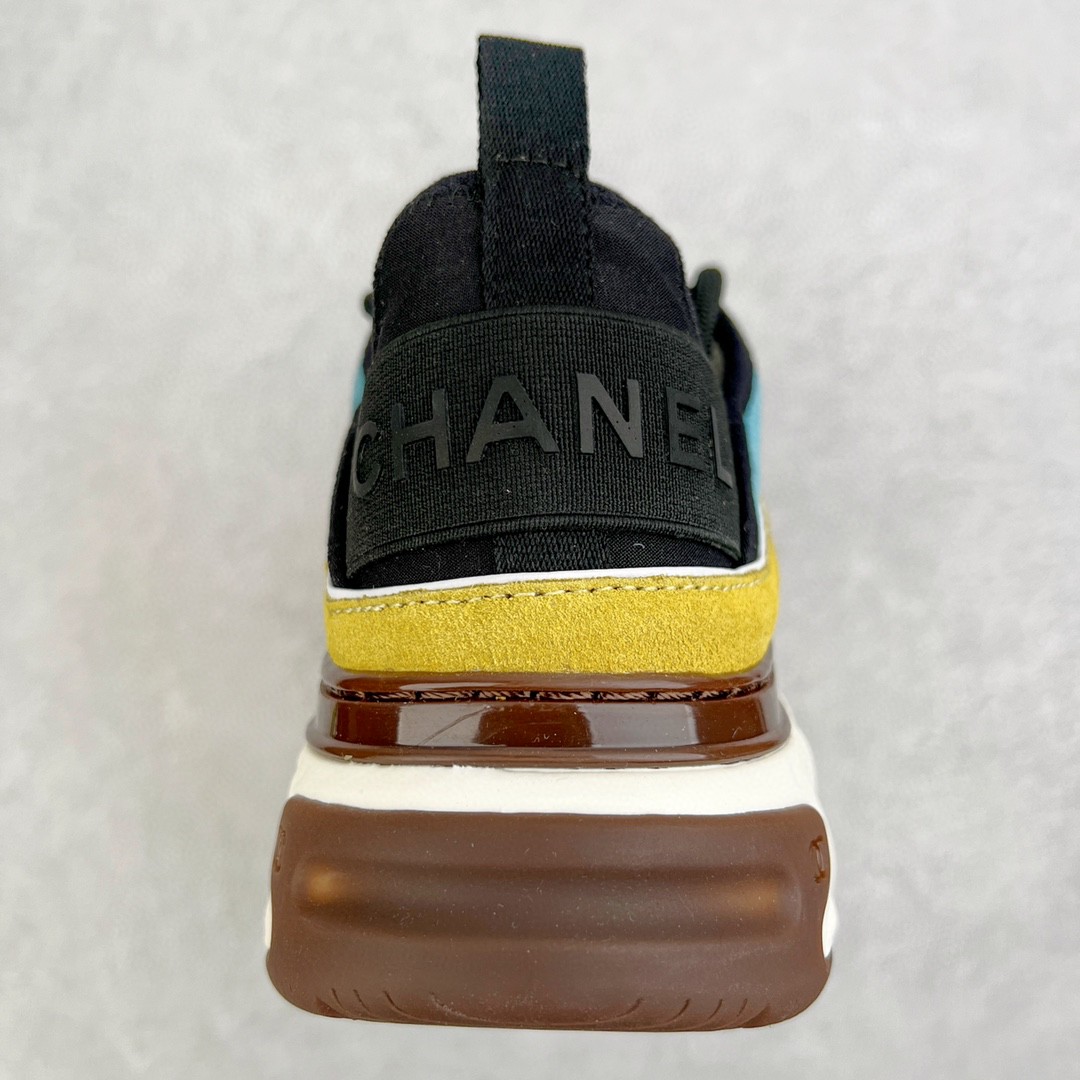 CHANEL 香奈儿 黄淡蓝 绒面 小牛皮 低筒 运动鞋 休闲鞋 跑步鞋 女鞋 G39070 Y55826 K4286