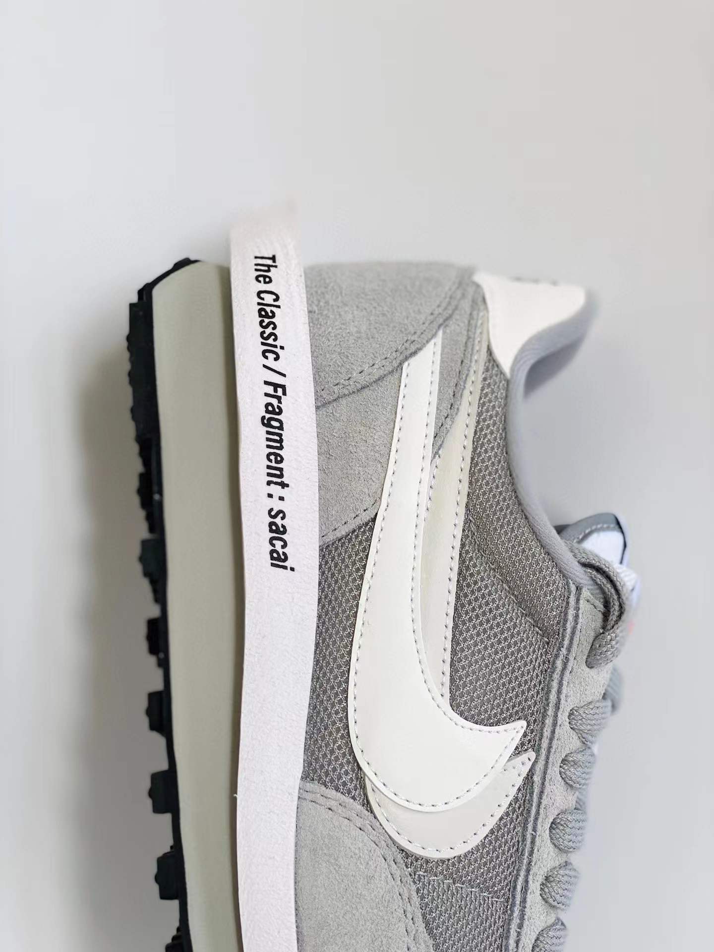 Fragment design x Sacai x NK LDV Waffle Daybreak 藤原浩闪电三方联名 灰色复古 休闲鞋 透气网面 运动鞋 男鞋厚底 女鞋增高 DH2684-001