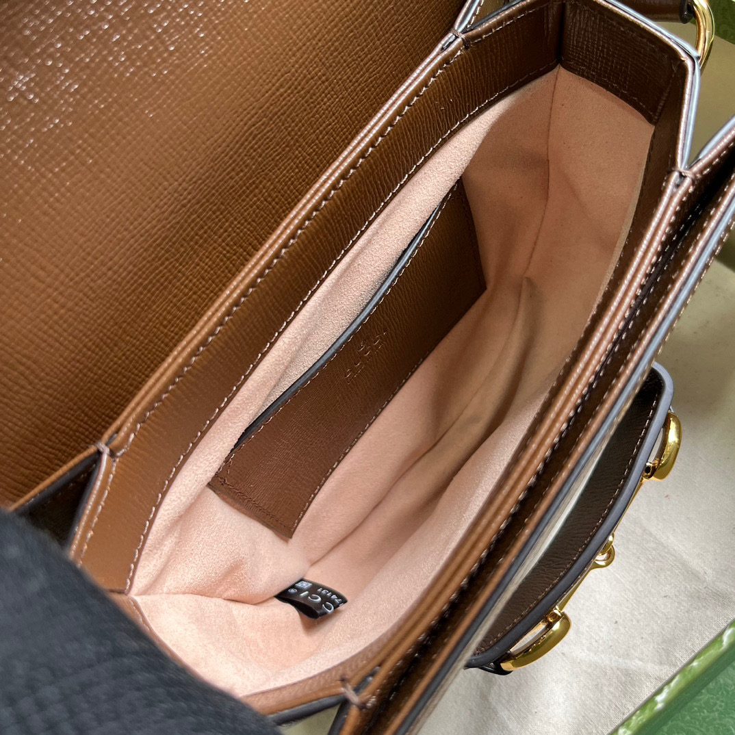 原厂皮 GUCCI 古驰 斜挎包 单肩包 手提包 旅行包 马鞍包 棕色 760191