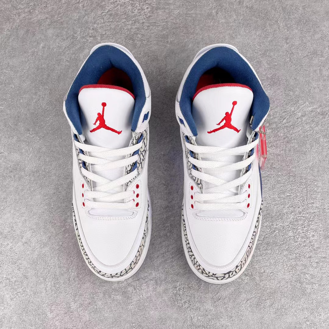 Air Jordan 3 Retro True Blue 白藍 2011  AJ 3低筒 休闲鞋 篮球鞋 板鞋 男鞋 136064-104