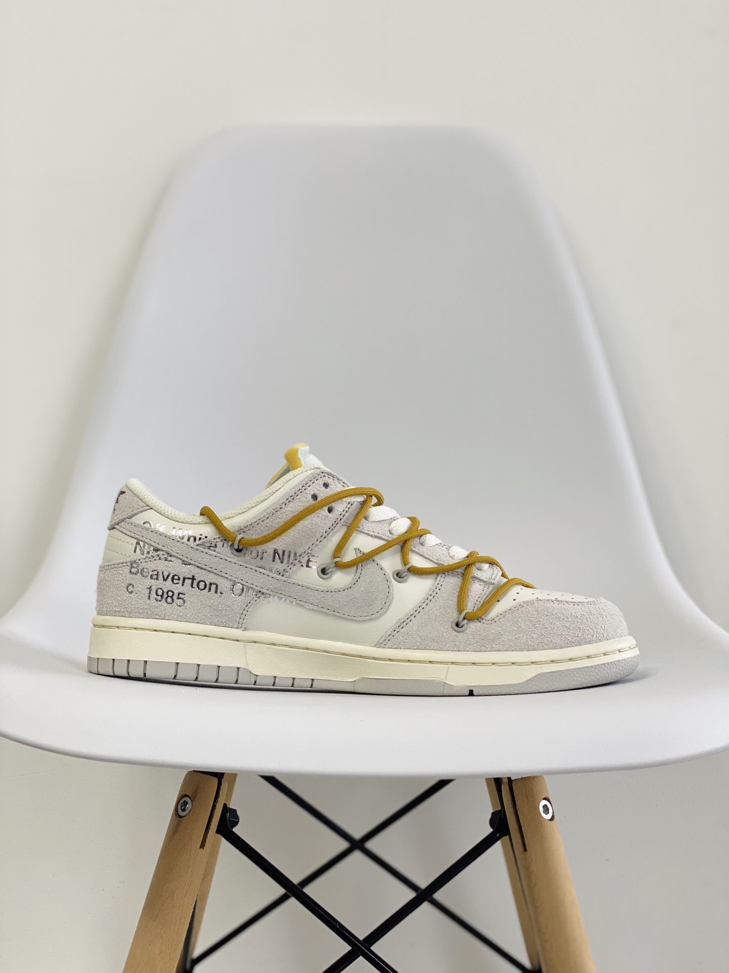 NO.37 Off-White Duunk  Low THE 50-37 灰白 麂皮 低筒 板鞋 休闲鞋 滑板鞋 男鞋 女鞋 DJ0950-105