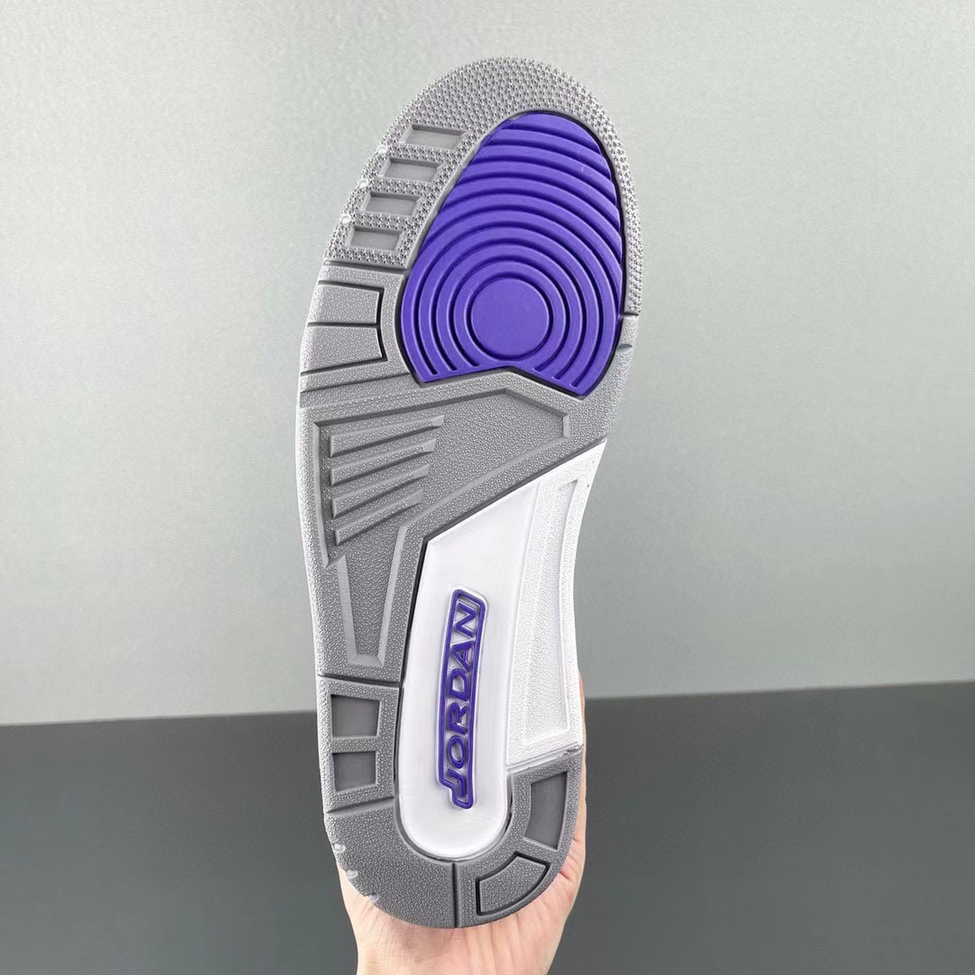 Air Jordan 3 Retro Dark Iris  AJ3 白紫 低筒 休闲鞋 篮球鞋 板鞋 男鞋 CT8532-105