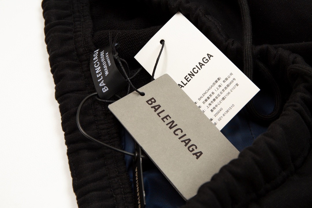Balenciaga 3B Sports lcon Tracksuit 黑色 裤子 休闲裤 运动裤 长裤 宽松 男女同款 697967TMVA61000