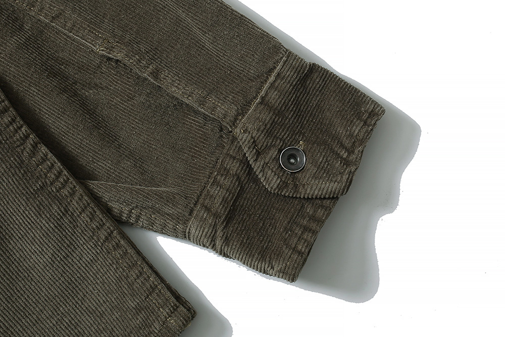 MADNESS 日系 加厚灯芯绒  灰色 衬衫 外套 长袖 秋冬季 休闲 男女同款