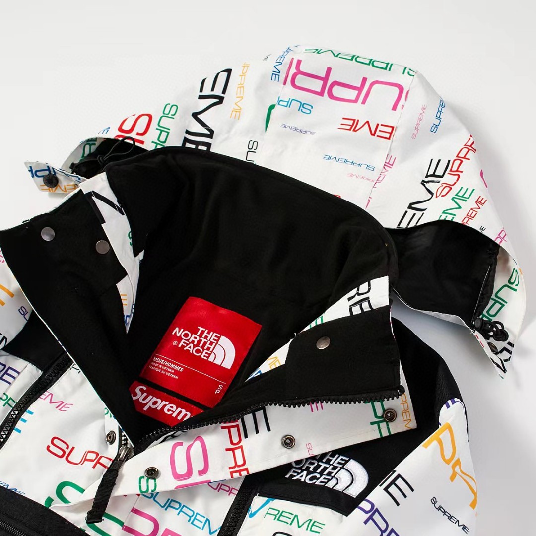 Supreme Week 9 The North Face 联名款 Steep Tech Apogee Jacket 彩色字母徽标 Logo 连帽外套 白色 黑色 蓝色 夹克 秋冬款 男女同款 SUP-FW21-261