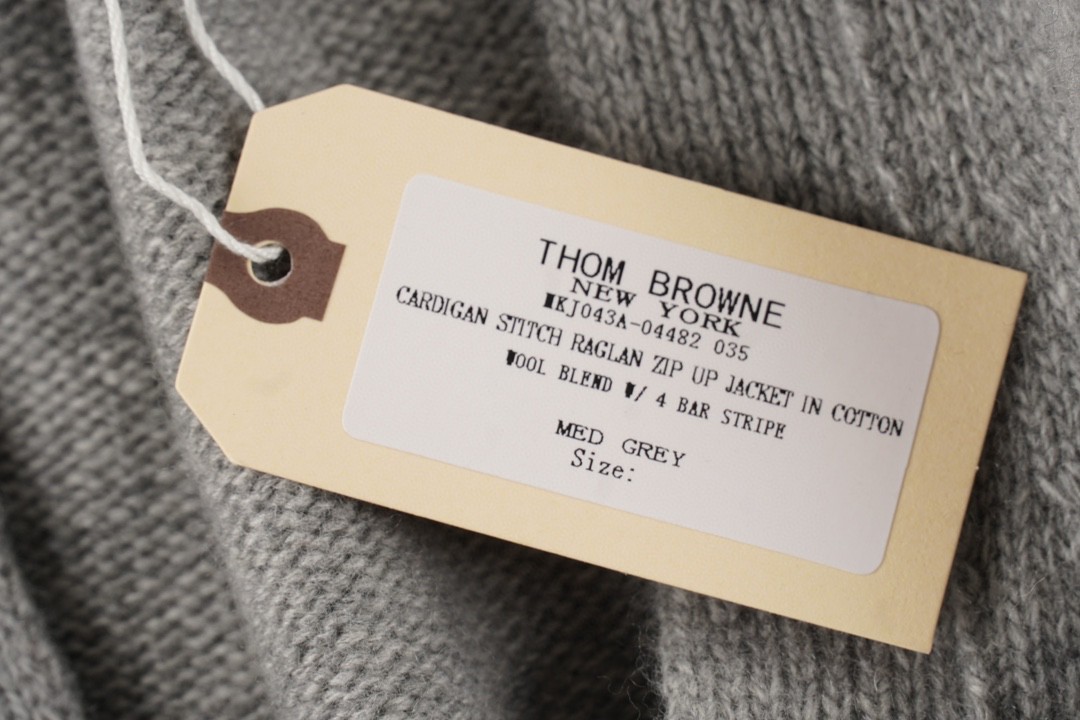 Thom Browne 21FW 四条纹单排扣羊毛衫 灰色 针织衫 开衫 毛衣 外套 长袖 男女同款 