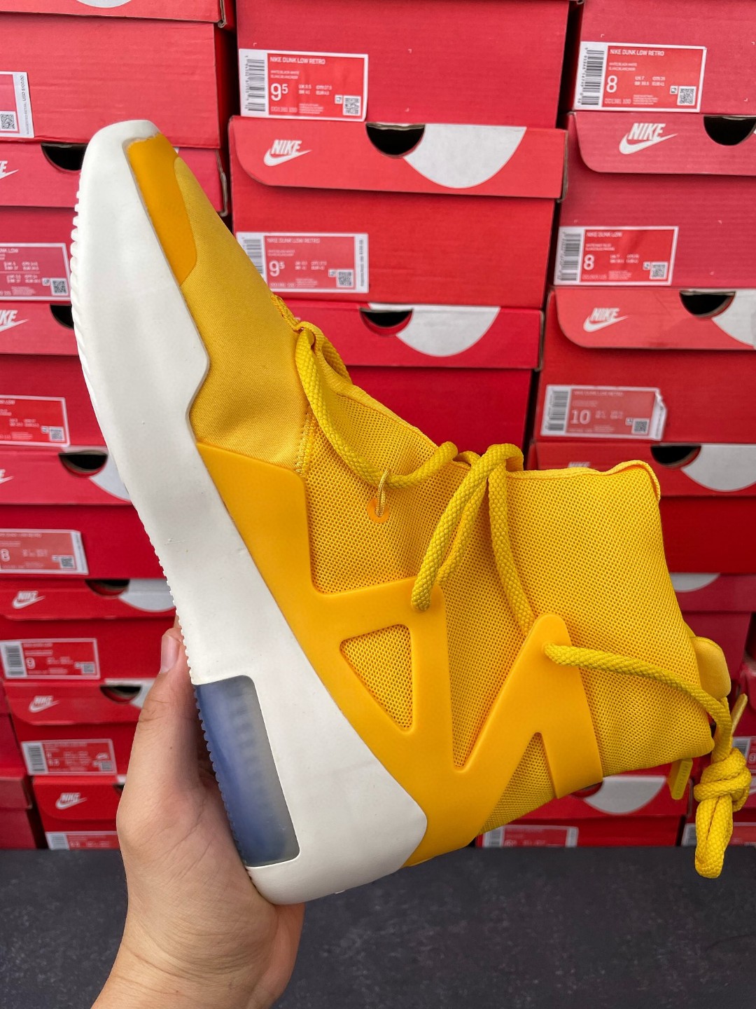 Nike Air Fear of God 1 Amarillo FOG 黄白 高筒 篮球鞋 球鞋 实战鞋 运动鞋 AR4237-700