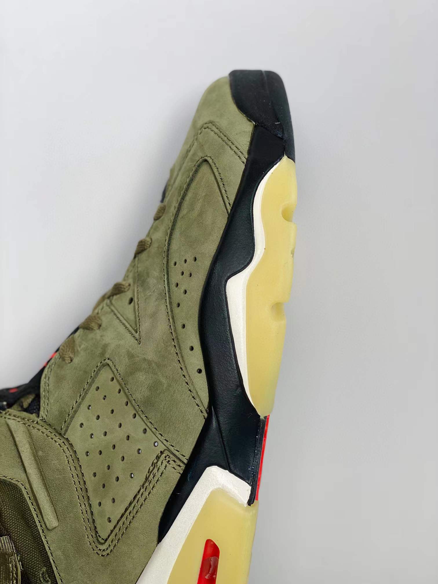 Travis Scott Air Jordan 6 AJ6  Medium Olive TS联名 橄榄绿 军绿 鬼脸 口袋 高筒 男鞋 休闲鞋 板鞋 篮球鞋 CN1084-200