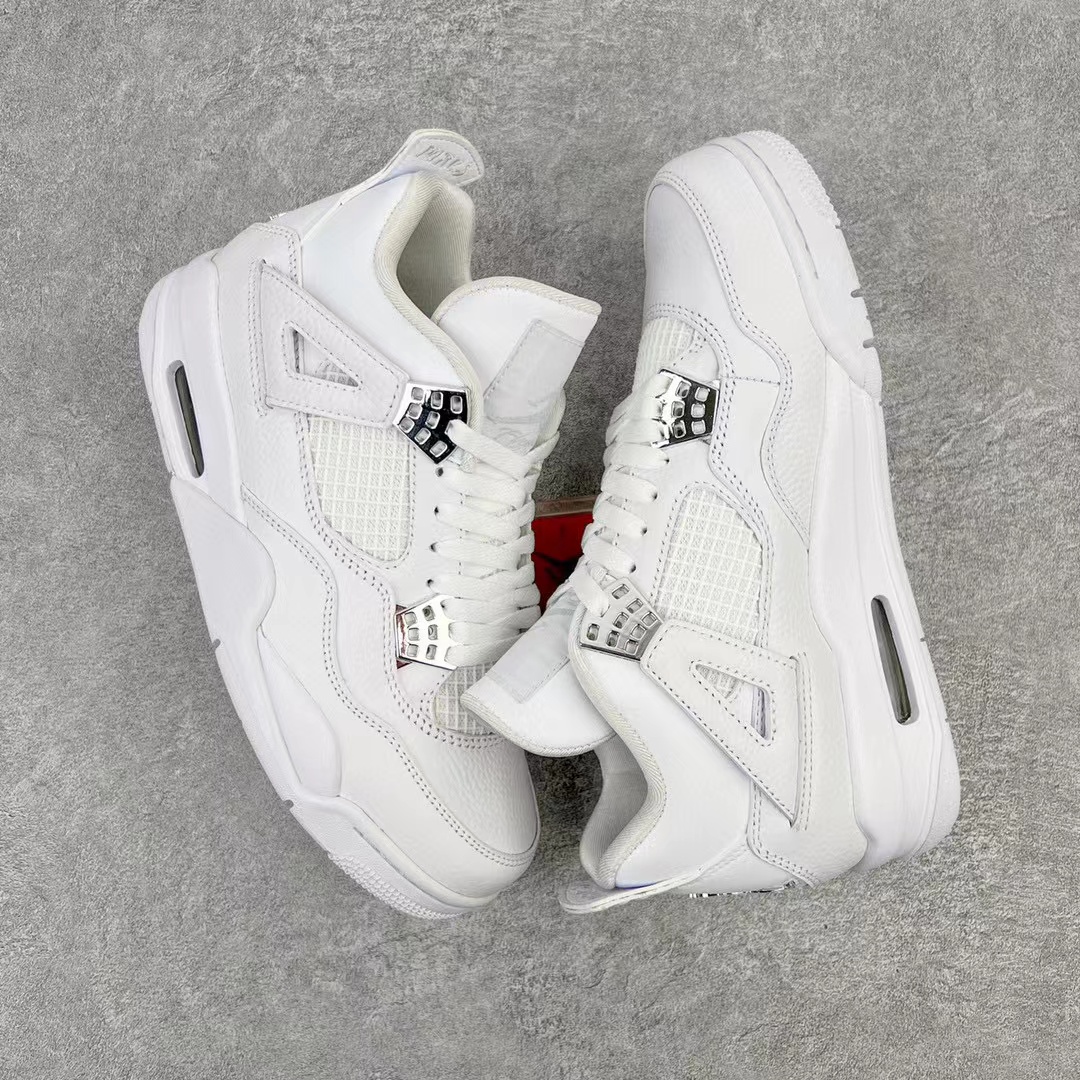 Air Jordan 4 AJ4 Retro Pure Money 纯白 银扣 篮球鞋 运动鞋 休闲鞋 男鞋 女鞋 308497-100