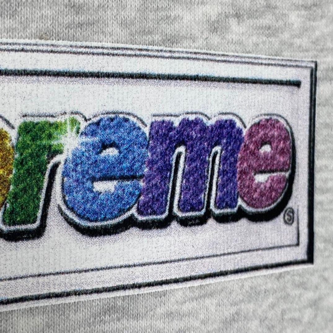  Supreme SS22  Week Bling Box Logo Hooded 灰白色 宝石 长袖 保暖 加绒 卫衣男女同款  