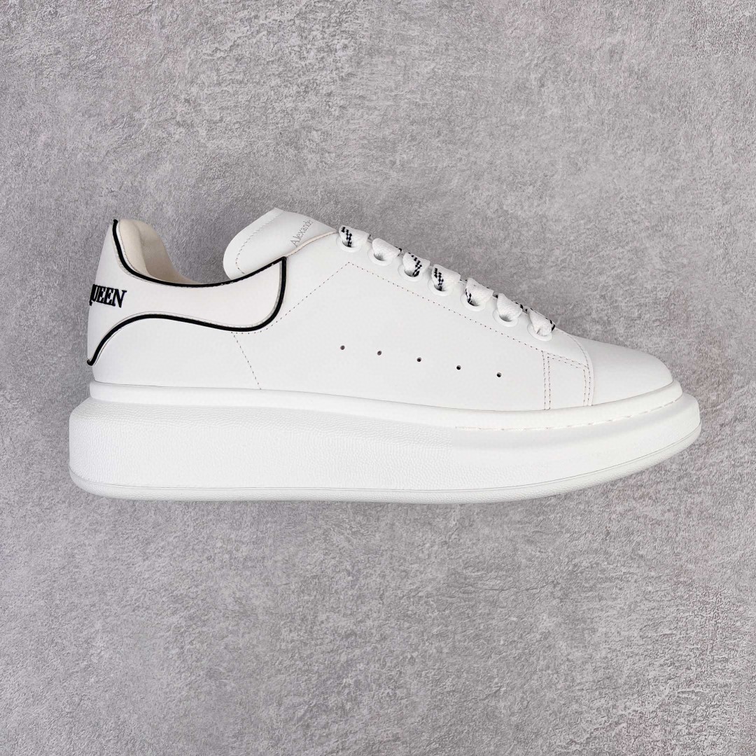 Alexander McQueen 麦昆 白色 黑白尾 低筒 板鞋 休闲鞋 厚底鞋 增高鞋 男鞋 女鞋 625156WHXMT9074