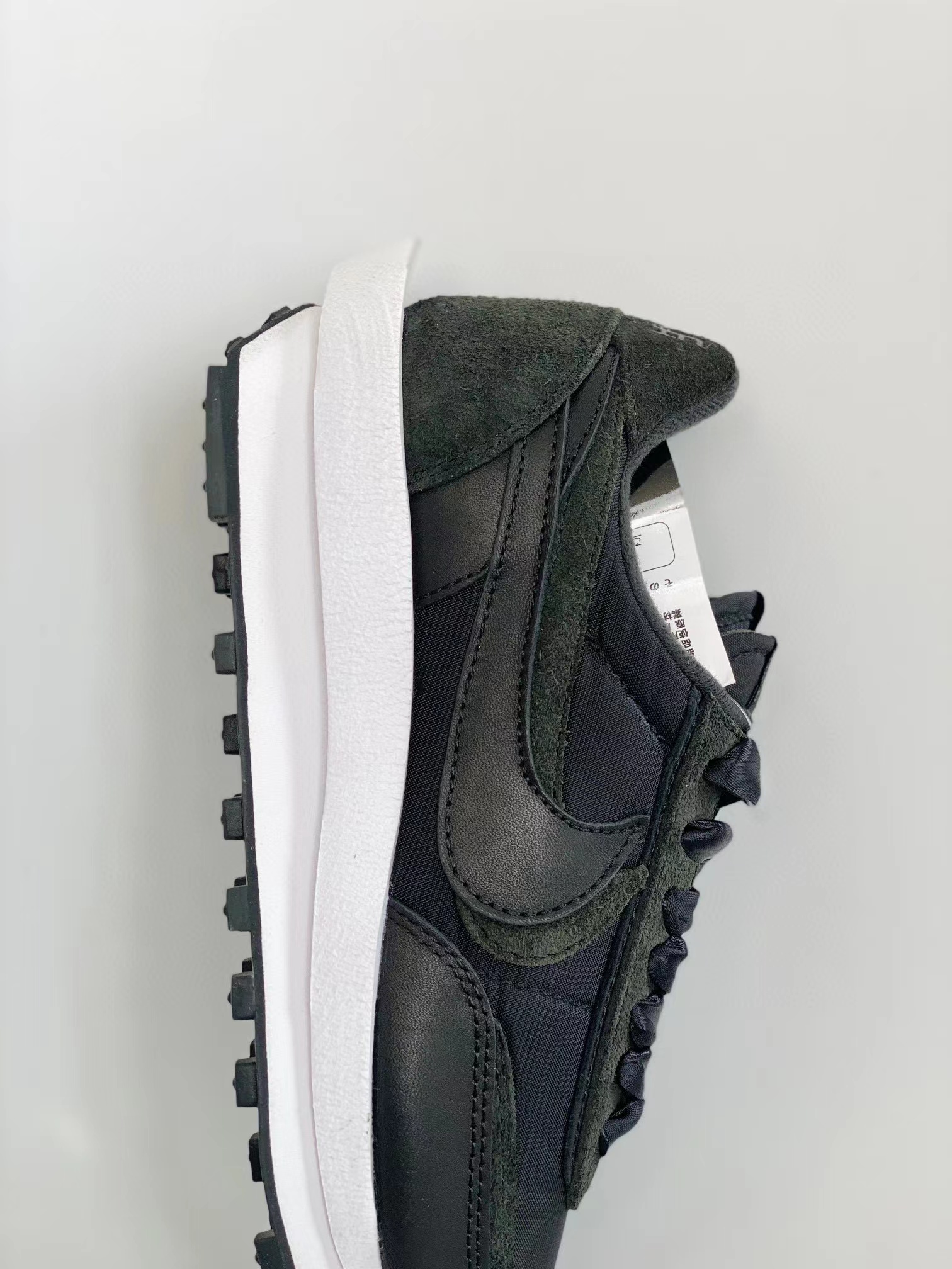 sacai LVD Waffle 黑色 丝绸 低筒 双勾 华夫 复古时鞋 休闲鞋 透气网面 运动鞋 男鞋厚底 女鞋增高 BV0073-002