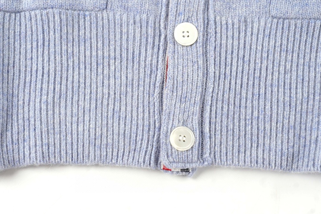 Thom Browne 21FW 四条纹单排扣羊毛衫 浅紫色 针织衫 开衫 毛衣 外套 长袖 男女同款 