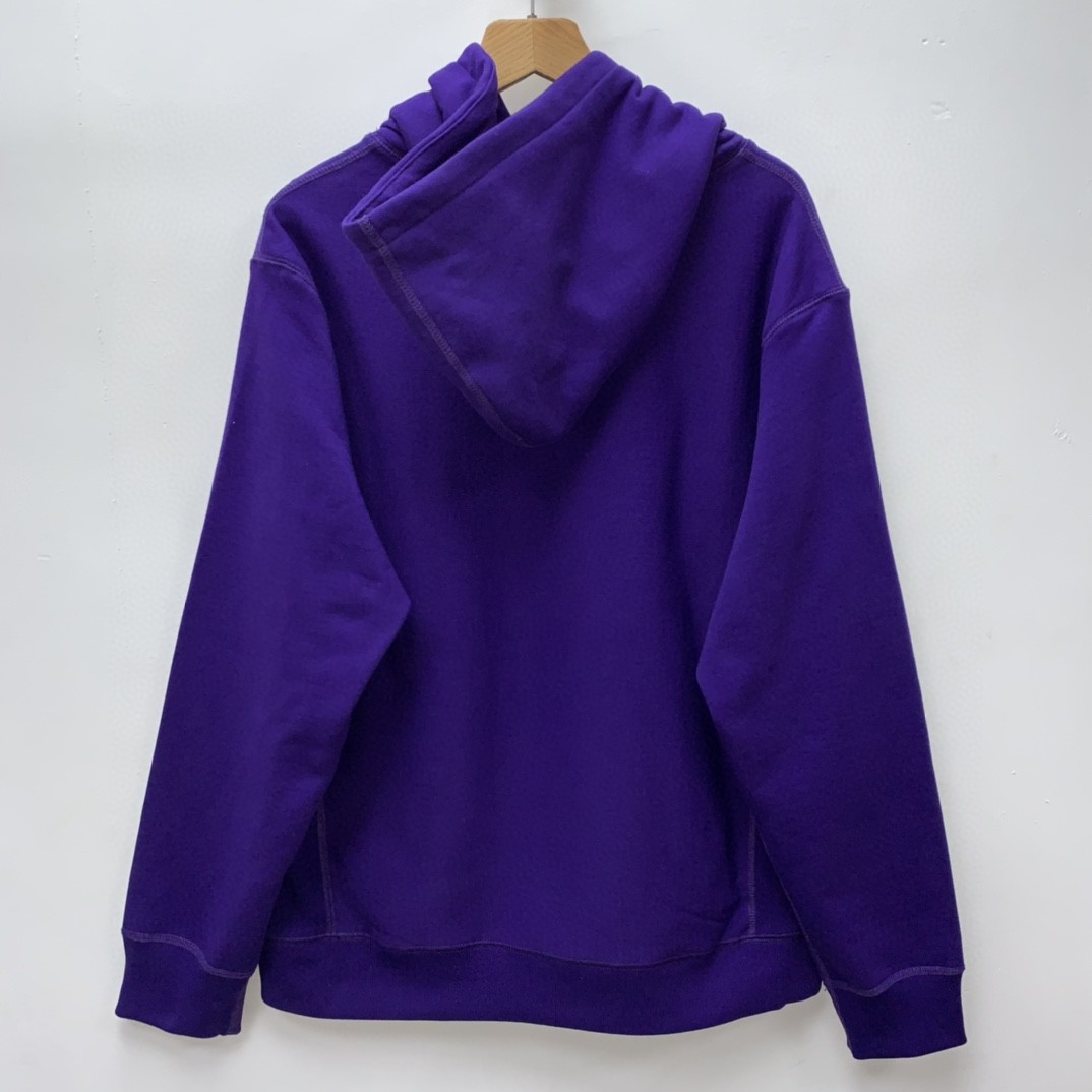 [Copy]Supreme Week 15 Cross Box Logo Hooded Sweatshirt Logo 刺绣徽标 紫色 连帽卫衣 加绒加厚 宽松 男女同款 SUP-FW20-335