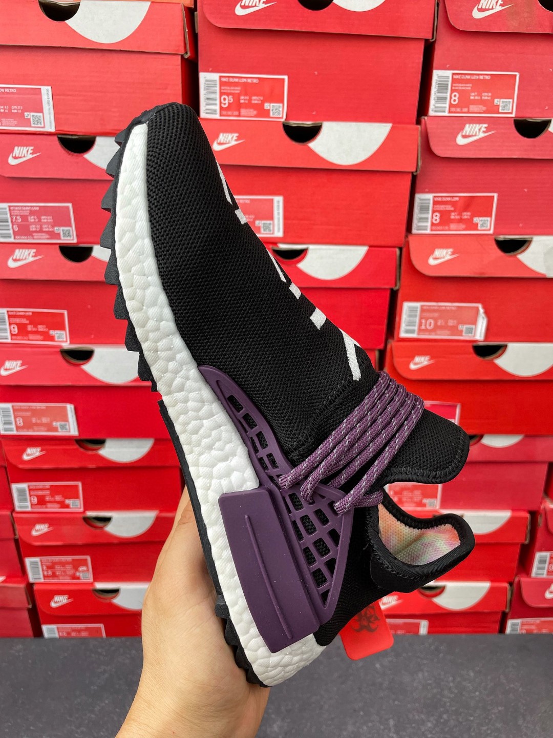 Pharrell Williams x adidas originals NMD HU Human Species Black 黑紫 菲董联名 低筒 运动鞋 休闲鞋 男鞋女鞋 