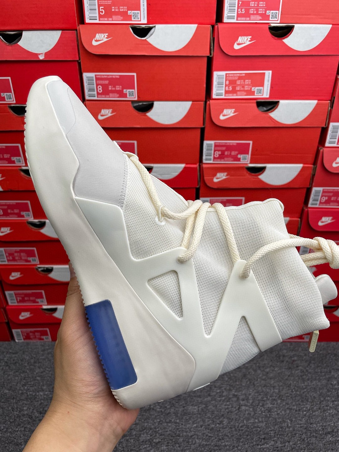 Nike Air Fear of God 1 Sail Black FOG 灰色 高筒 篮球鞋 球鞋 实战鞋 运动鞋 AR4237-100