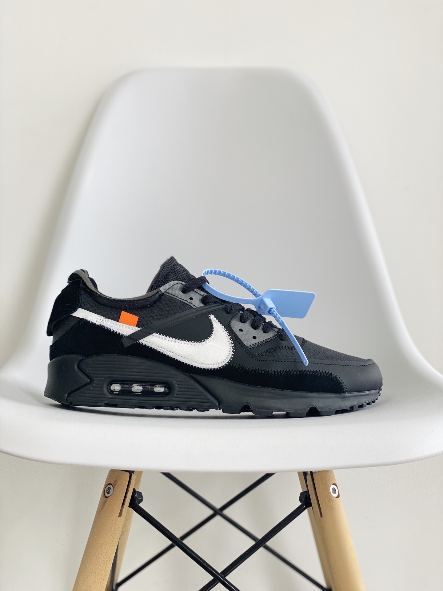 OFF-WHITE Air Max 90 THE TEN 黑色 联名 低筒 气垫缓震复古 跑鞋 休闲鞋 板鞋 男鞋 女鞋 AA7293-001