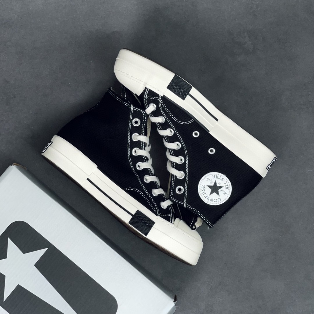 Rick Owens DRKSHDW Converse Chuck Taylor ALL Star 1970S High 黑色 高筒 板鞋 休闲鞋 帆布鞋 男鞋 女鞋 A00130C