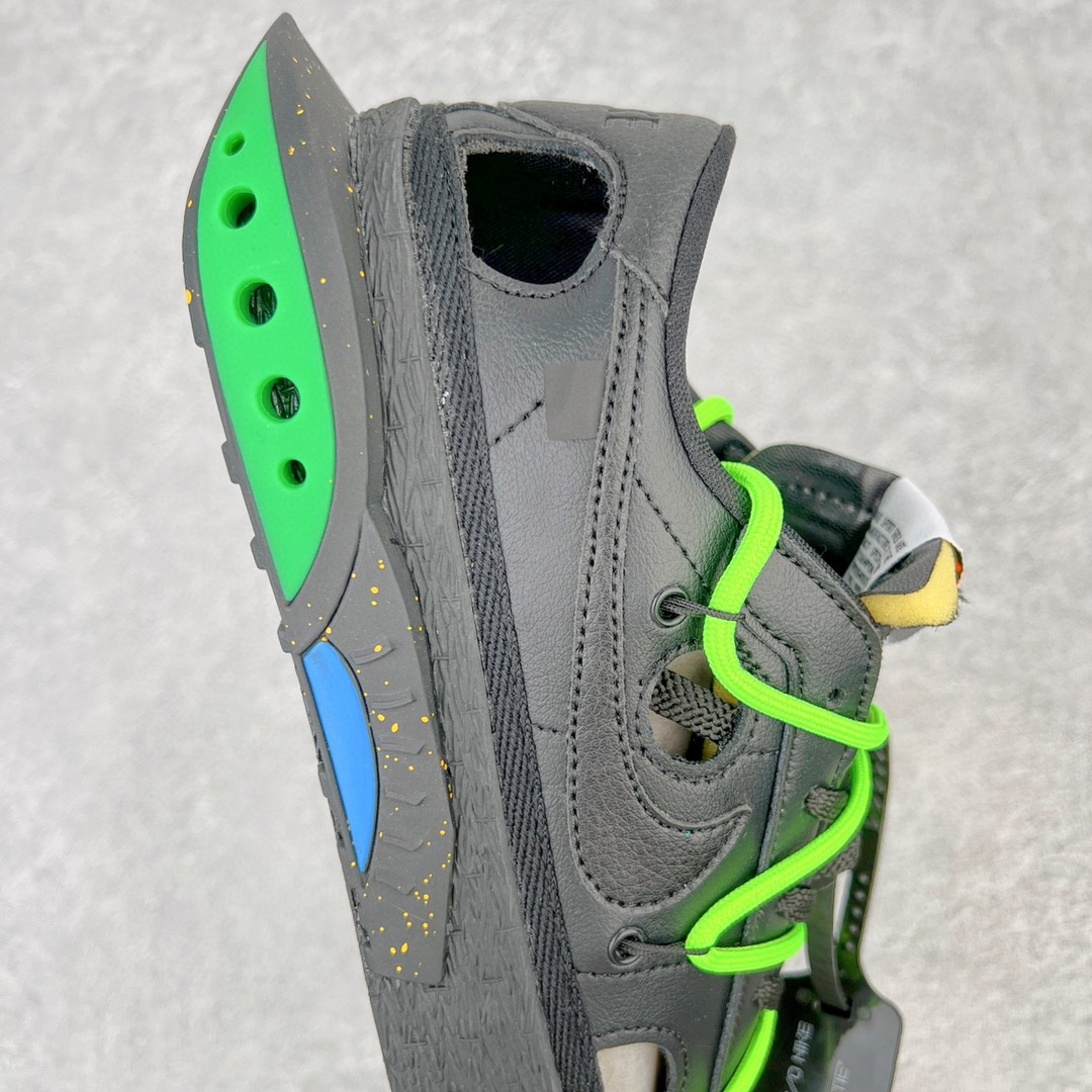Off-White Blazer Low‘77 White and Electro Green 黑绿 解构 低筒 板鞋 休闲鞋 男鞋 女鞋 DH7863-001
