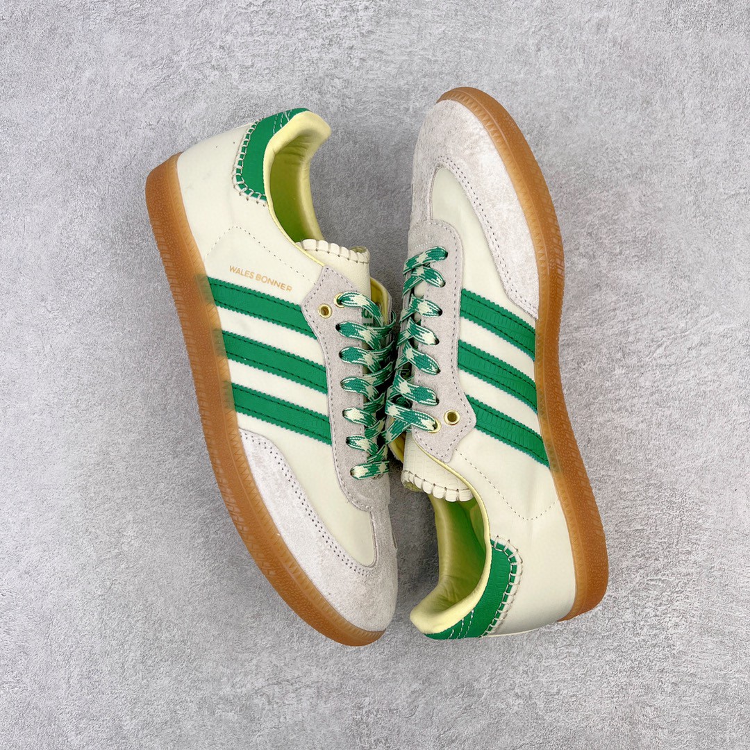  Wales Bonner x Adidas Originals Samba 米白绿 低筒 复古板鞋 休闲鞋 男鞋 女鞋 GY4344