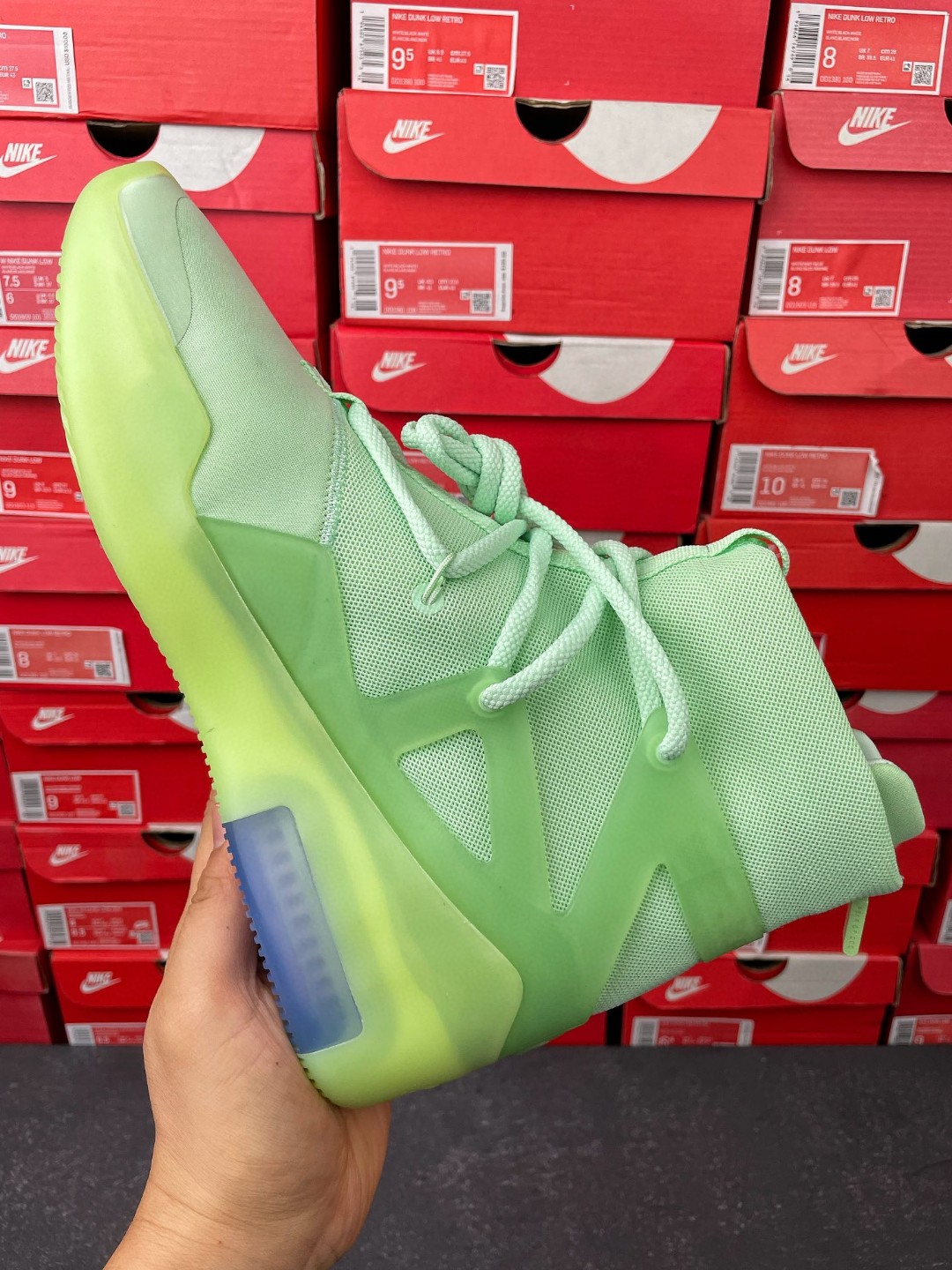 Nike Air Fear Of God 1 Frosted Spruce FOG 薄荷绿 高筒 篮球鞋 球鞋 实战鞋 运动鞋 AR4237-300