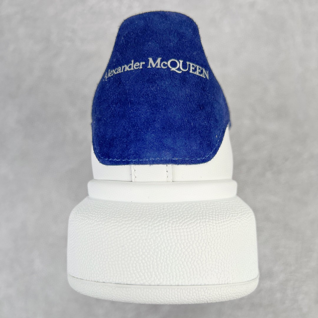 Alexander McQueen 麦昆 白色 蓝尾 绒面 低筒 板鞋 休闲鞋 厚底鞋 增高鞋 男鞋 女鞋 553680WHGP79086