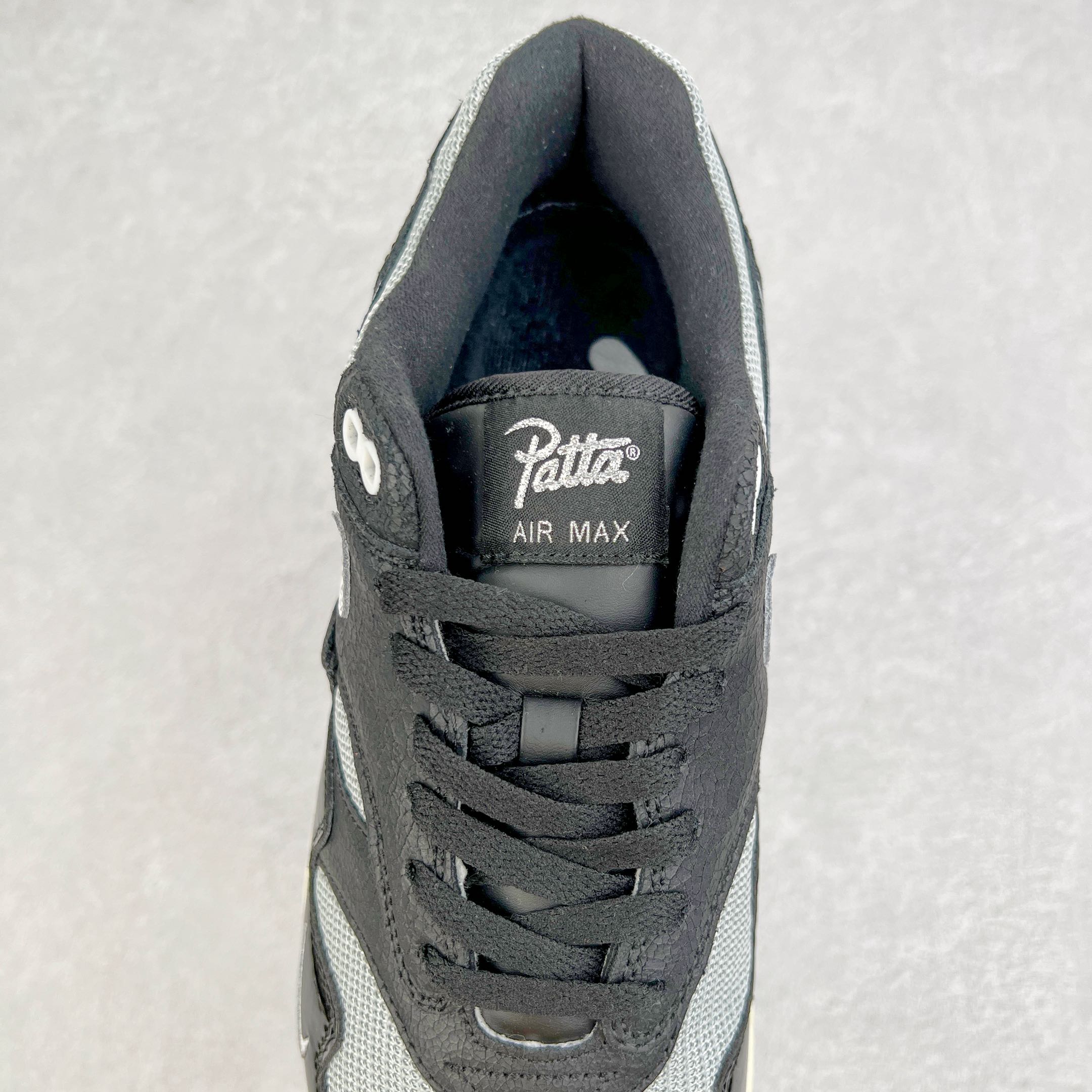 Patta Air Max 1 黑灰色 波浪纹 低筒 减震运动鞋 休闲鞋 板鞋 男鞋 女鞋 