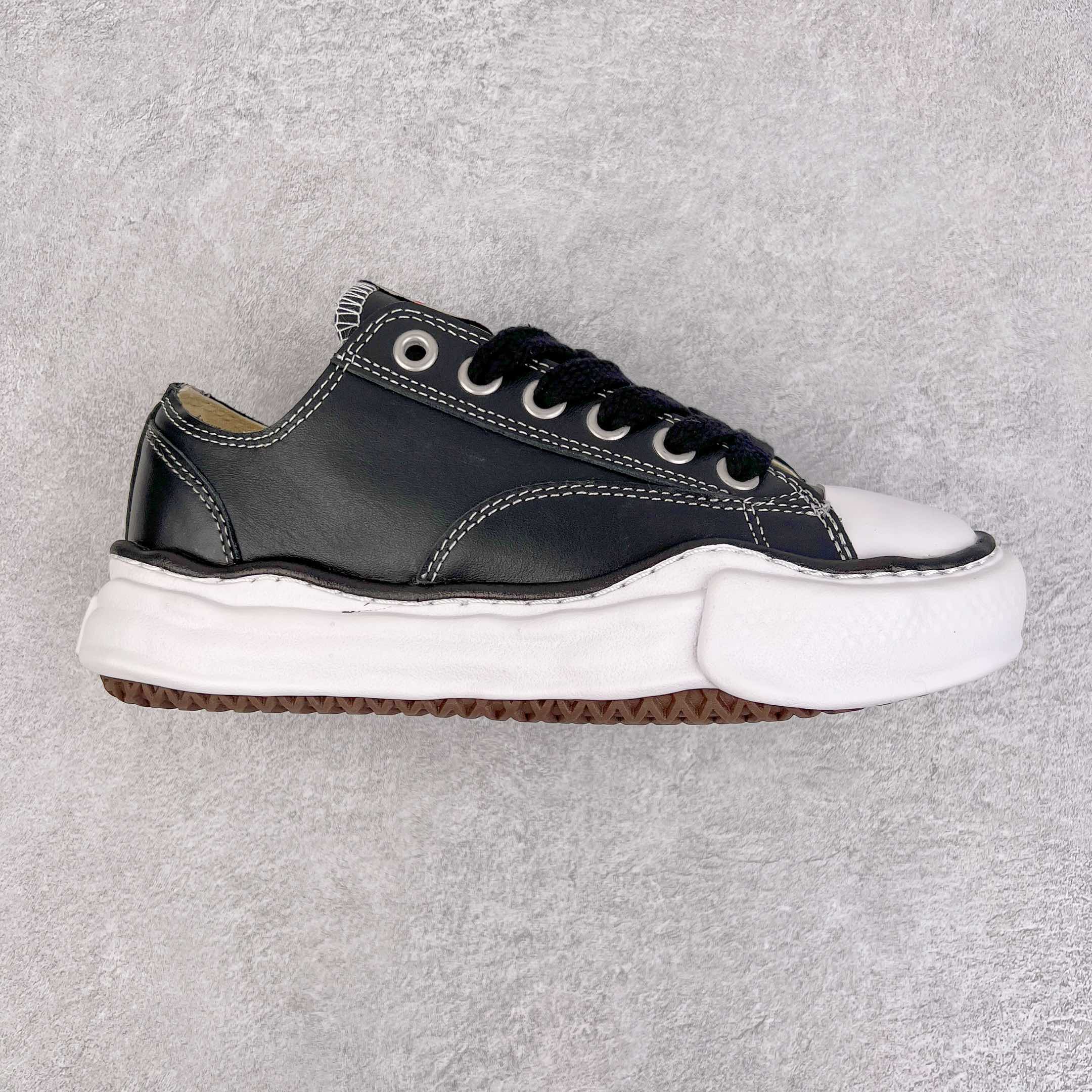 MIHARA YASUHIRO Original MMY 三原康裕 黑色 皮面 低筒 溶胶鞋 帆布鞋 板鞋 休闲鞋 增高鞋 男鞋 女鞋 