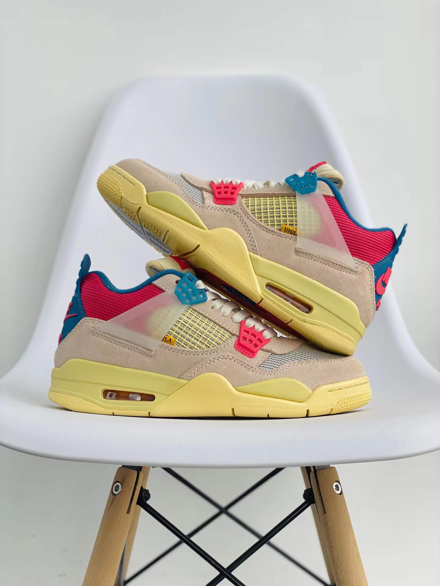 Union LA Air Jordan 4 AJ4 Retro Guava lce 粉红蓝 麂皮 篮球鞋 运动鞋 休闲鞋 男鞋 DC9533-800