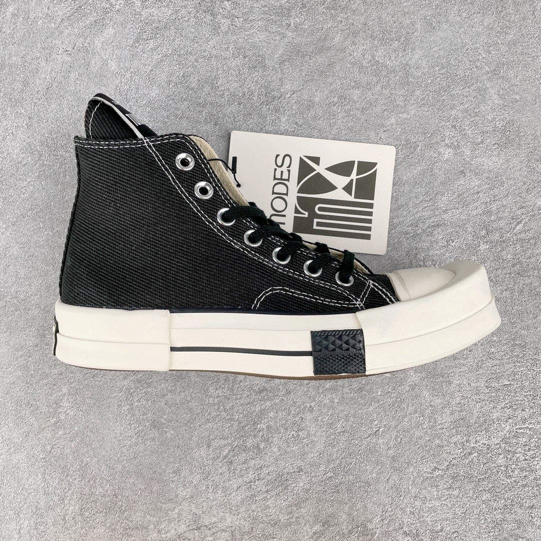  Rick Owens DRKSHDW Converse Turbodrk Chuck Taylor ALL Star 1970S High 黑白 高筒 板鞋 休闲鞋 帆布鞋 男鞋 女鞋 172344C